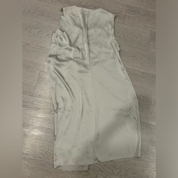 All Saints Ultra Gathered Satin Sleeveless Dress Size 8 - Picture 3 of 3